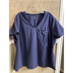 Women's‎ Jaanuu Scrub Top Size 2XL Navy Blue (A18)